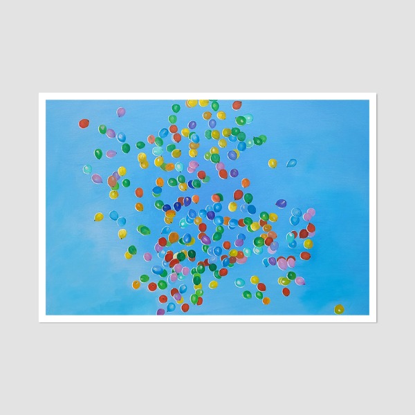 희망 만들기 3 - 중형 유화그림 인테리어액자 거실액자 풍선그림