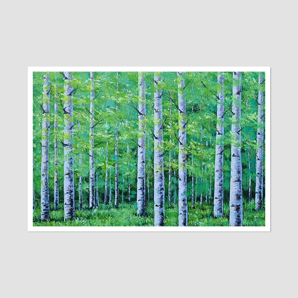 자작나무가 있는 풍경 4 - 중형 유화그림 인테리어그림 풍경화