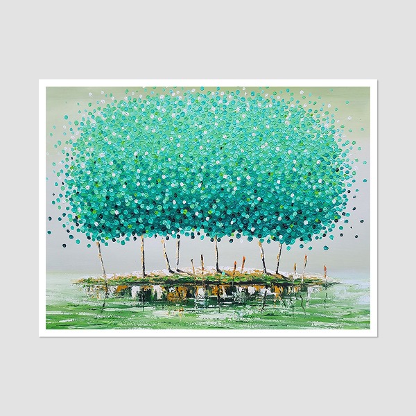 나무가 있는 풍경 2 - 중대형 유화그림 인테리어액자 거실그림