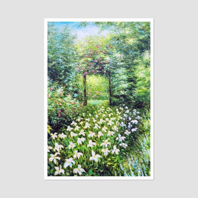 내 마음의 푸른 정원 - 유화그림 인테리어그림 거실액자 풍경화