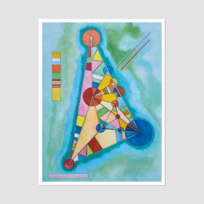 다채색의 삼각형 - 바실리 칸딘스키 중대형 유화그림 명화