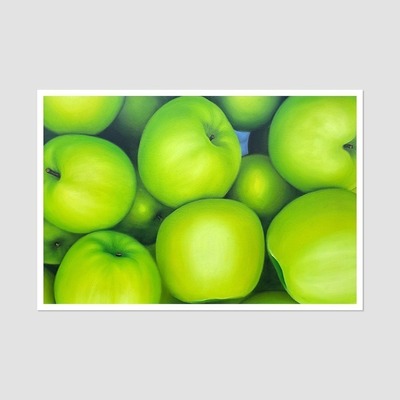 싱그러운 사과향기 - 유화그림 인테리어액자 사과그림
