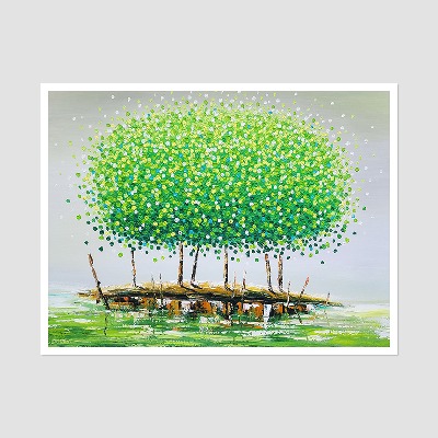 나무가 있는 풍경 2 - 중대형 유화그림 인테리어액자 거실그림