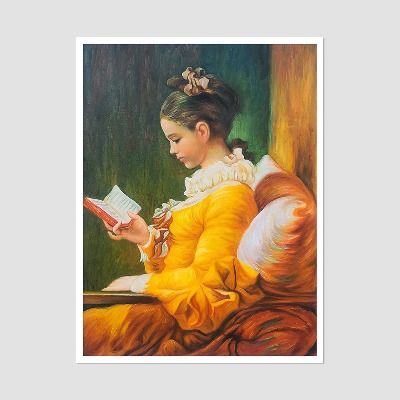 책 읽는 소녀 - 장 오노레 프라고나르 중대형 유화그림 명화
