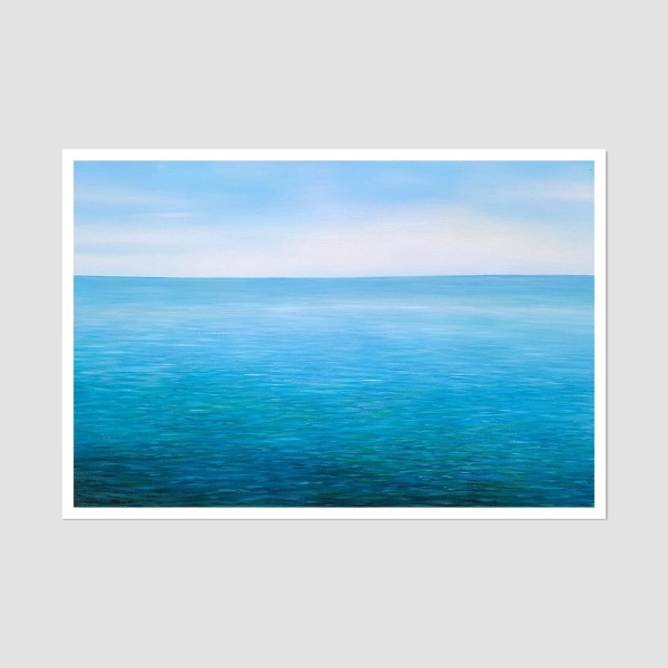 평화 1 - 중형 유화그림 인테리어그림액자 바다그림