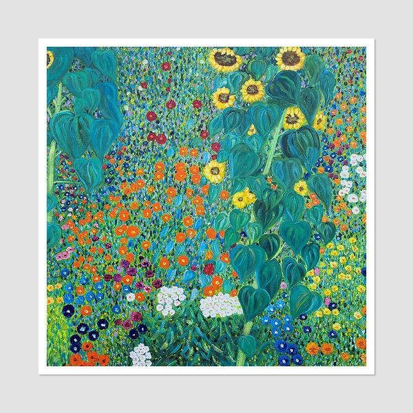 꽃이 있는 농장 정원 - 구스타프 클림트 중형 유화그림 인테리어액자 풍경화 명화