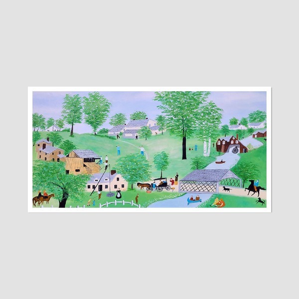 봄 - 그랜마 모지스 대형 유화그림 인테리어액자 명화그림 거실액자