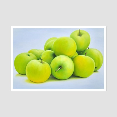 싱그러운 사과향기 3 - 중형 유화그림 사과그림 인테리어액자