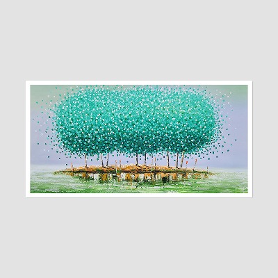 나무가 있는 풍경 2 - 대형 유화그림 인테리어액자 거실그림